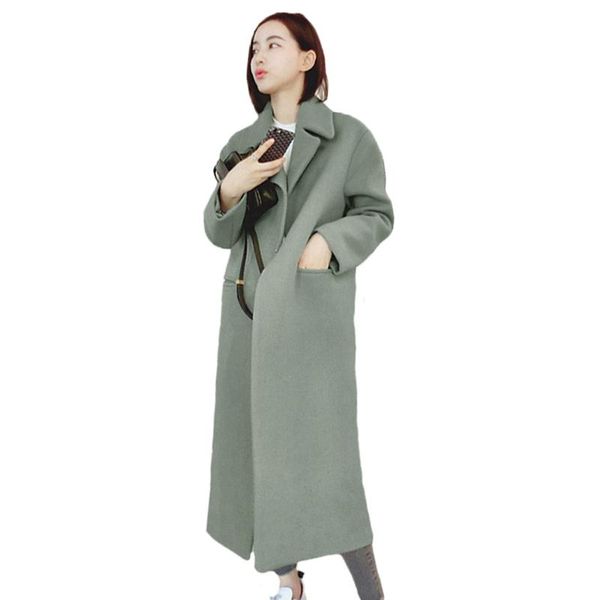 women's trench coats spring autumn and winter wool long woman coat casual thick soft woolen slim outerwear overcoat, Tan;black
women's trench coats spring autumn and winter wool long woman coat casual thick soft woolen slim outerwear overcoat, Tan;black