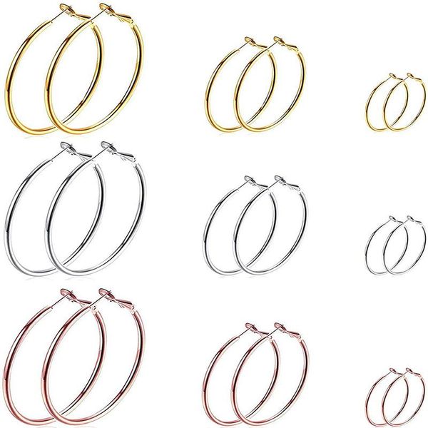 hoop & huggie trendy punk golden geometric round circle stainless steel earrings for women girl fashion modern jewelry, Golden;silver
hoop & huggie trendy punk golden geometric round circle stainless steel earrings for women girl fashion modern jewelry, Golden;silver