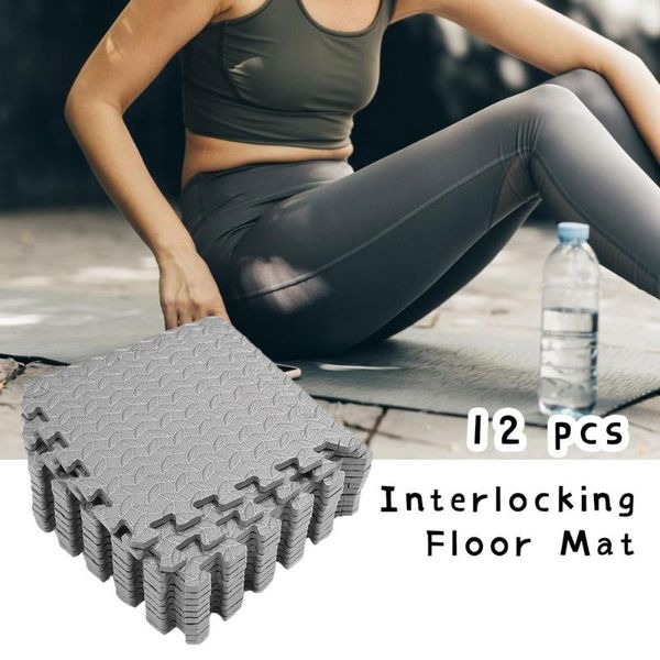 accessories 12pcs gym floor mat yoga exercise cushion bedroom living room foam stitching quickly assemble