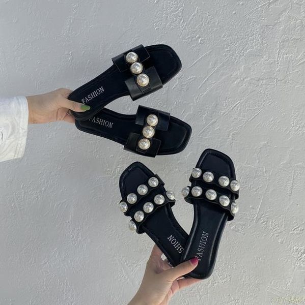 summer pearl women slides 2021 flat casual slippers open toe outdoor beach sandals, Black
summer pearl women slides 2021 flat casual slippers open toe outdoor beach sandals, Black