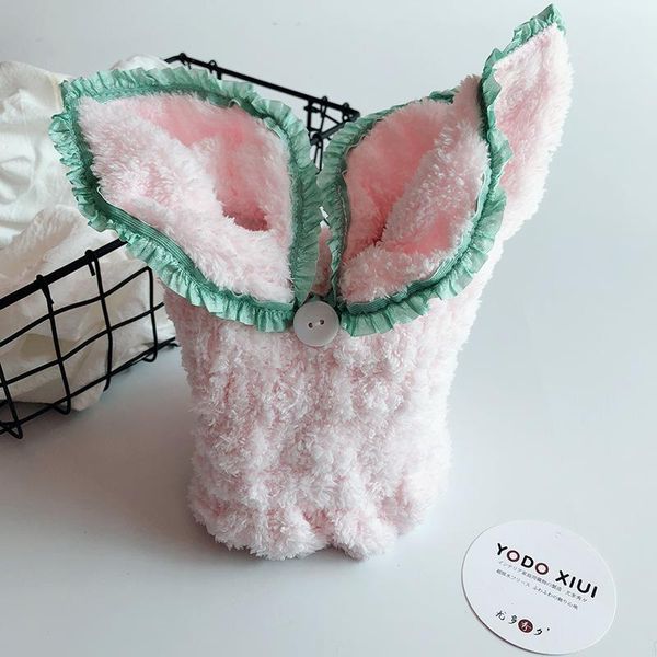 towel ears dry hair cap soft water absorption cute quick children's head