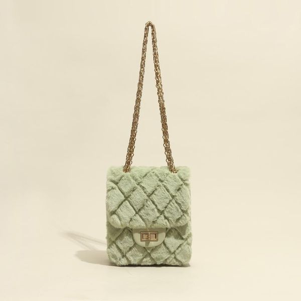 mint green woman plush bag real fur shoulderbag rhomboid candy color cute lady small square chain slung mobile pho waist bags
mint green woman plush bag real fur shoulderbag rhomboid candy color cute lady small square chain slung mobile pho waist bags