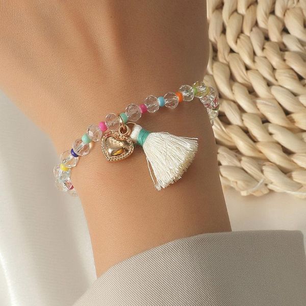 link, chain colorful transparent acrylic beads bracelet summer beach friendship cotton tassels bracelets boho jewelry gift for friend, Black
link, chain colorful transparent acrylic beads bracelet summer beach friendship cotton tassels bracelets boho jewelry gift for friend, Black