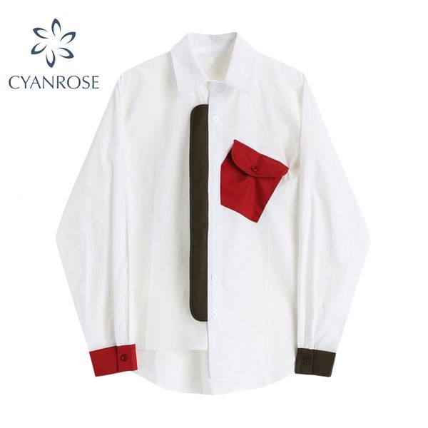blouse women shirts turn-down collar long sleeve casua pocket white korean ol style women loose blouses casual elegant 210417
blouse women shirts turn-down collar long sleeve casua pocket white korean ol style women loose blouses casual elegant 210417