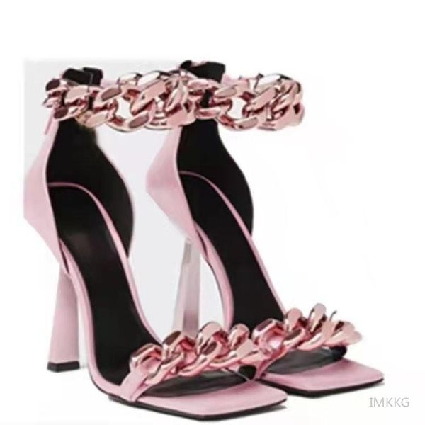 dress shoes fashion metal chain high heel sandals 2021 summer woman square open toe rome party mujer plus size 43, Black
dress shoes fashion metal chain high heel sandals 2021 summer woman square open toe rome party mujer plus size 43, Black