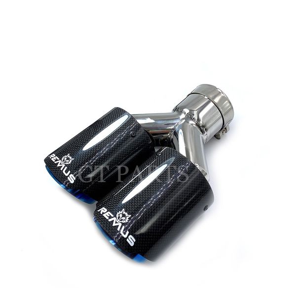 1 piece universal dual pipes equal length remus sport carbon fiber exhaust muffler tips glossy blue inner pipe for bmw audi golf mazda
1 piece universal dual pipes equal length remus sport carbon fiber exhaust muffler tips glossy blue inner pipe for bmw audi golf mazda