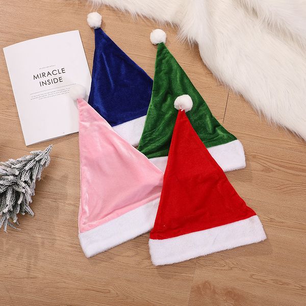 red green blue pink christmas hats child solid velvet christmas party props decoration santa claus hat
red green blue pink christmas hats child solid velvet christmas party props decoration santa claus hat