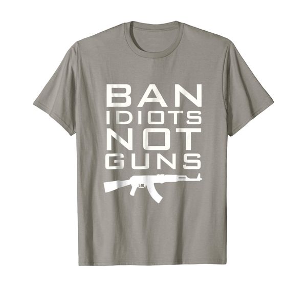 ban idiots not guns t shirt 2nd amendment rights, White;black