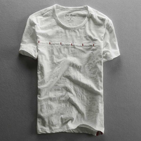 men summer fashion brand china style vintage solid color bamboo cotton stitching shortsleeve t-shirt male casual thin tee tshirt 210629, White;black
men summer fashion brand china style vintage solid color bamboo cotton stitching shortsleeve t-shirt male casual thin tee tshirt 210629, White;black