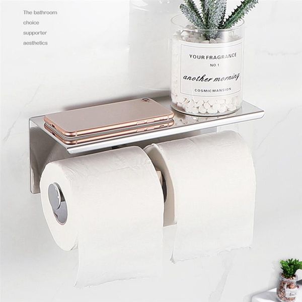 toilet paper holders 304 stainless steel non-perforated double roll holder mobile phone bathroom tissue
toilet paper holders 304 stainless steel non-perforated double roll holder mobile phone bathroom tissue