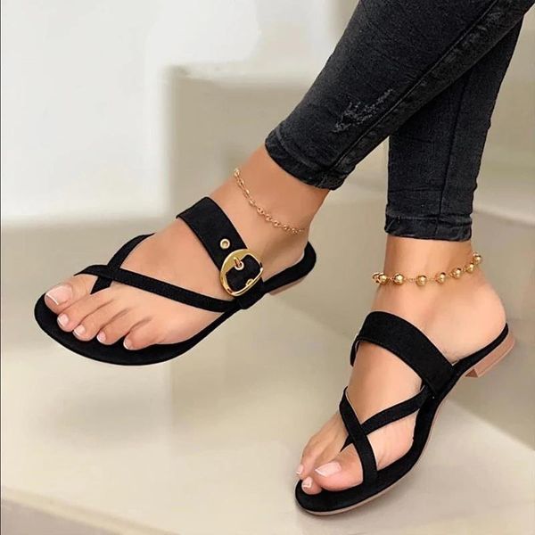 sandals women metal decoration summer flip flops clip toe ladies casual flat shoes outdoor beach footwear ad128, Black
sandals women metal decoration summer flip flops clip toe ladies casual flat shoes outdoor beach footwear ad128, Black