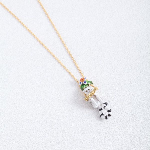 chains european and american personalized hand-painted glaze colours cute lemur flower creative fashion necklace, Silver
chains european and american personalized hand-painted glaze colours cute lemur flower creative fashion necklace, Silver