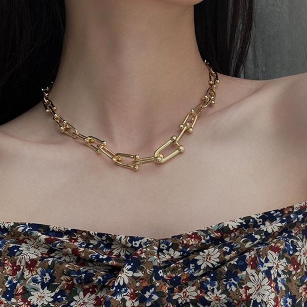 chains simple temperament gold-plated necklace ladies clavicle chain personality fashion metal hip hop cuban link ins hipster internet, Silver
chains simple temperament gold-plated necklace ladies clavicle chain personality fashion metal hip hop cuban link ins hipster internet, Silver