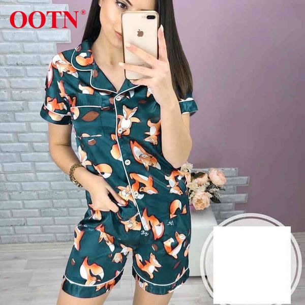 ootn fox print satin pajamas suits casual women home two piece sets short sleeve shirt and shorts pattern sleepwear spring 210413, Black;red
ootn fox print satin pajamas suits casual women home two piece sets short sleeve shirt and shorts pattern sleepwear spring 210413, Black;red