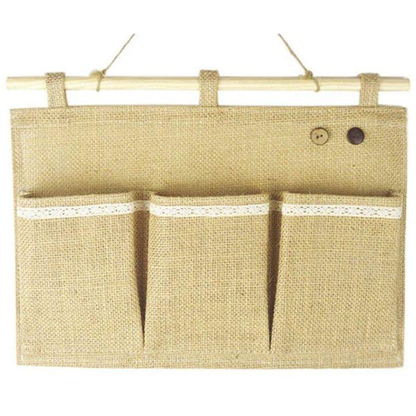 hanging baskets linen fabric wall door closet storage bag organizer (3 pockets)
hanging baskets linen fabric wall door closet storage bag organizer (3 pockets)