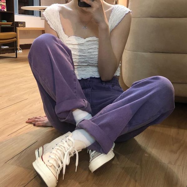 jeans women plus size denim female high waist aesthetic design full length lady trouseres vintage college straight baggy ulzzang women', Blue
jeans women plus size denim female high waist aesthetic design full length lady trouseres vintage college straight baggy ulzzang women', Blue