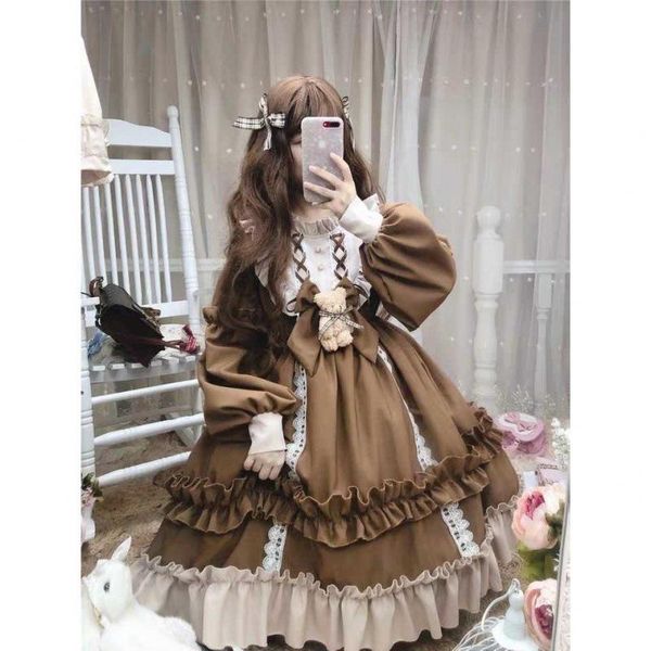 casual dresses summer lolita skirt japanese cute lori student dress soft sister retro elegant party fashion, Black;gray
casual dresses summer lolita skirt japanese cute lori student dress soft sister retro elegant party fashion, Black;gray