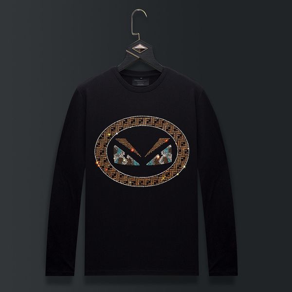 fashion fleece hoodies drilling european men's long sleeve t shirt street american personalized brand autumn bottom, Black
fashion fleece hoodies drilling european men's long sleeve t shirt street american personalized brand autumn bottom, Black