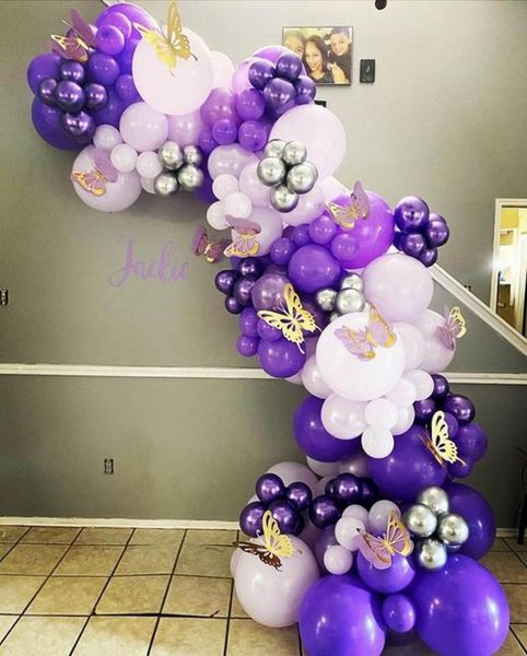 party decoration 164pcs purple balloons garland arch kit white metallic silver with butterfly birthday baby shower wedding decor
party decoration 164pcs purple balloons garland arch kit white metallic silver with butterfly birthday baby shower wedding decor