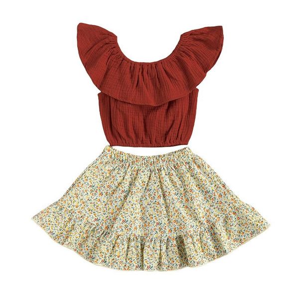 2-7y toddler kids baby girl off shoulder tank floral a-line skirt 2pcs outfits summer clothes set clothing sets, White
2-7y toddler kids baby girl off shoulder tank floral a-line skirt 2pcs outfits summer clothes set clothing sets, White