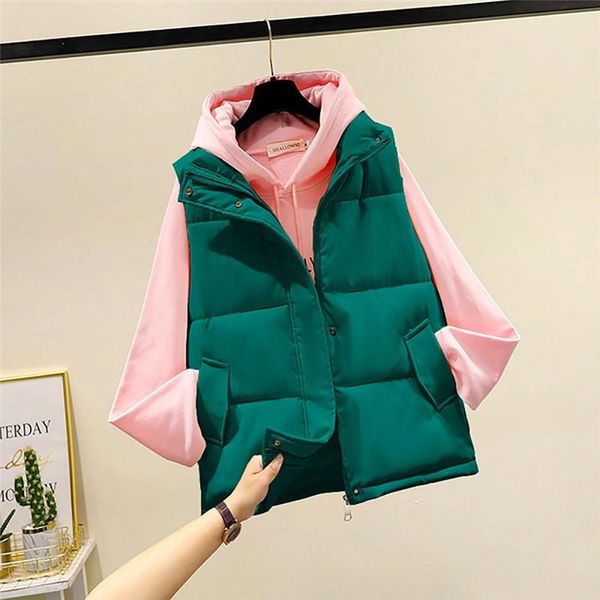 women's vests 2021 winter women sleeveless vest warm plus size 3xl down cotton padded waistcoat female mandarin collar jacket b1274, Black;white
women's vests 2021 winter women sleeveless vest warm plus size 3xl down cotton padded waistcoat female mandarin collar jacket b1274, Black;white