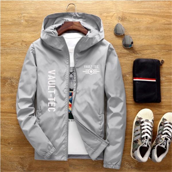 men women casual windbreaker zipper thin section hooded men's jacket vault tec logo gaming video game fallout pilot jackets, Black;brown
men women casual windbreaker zipper thin section hooded men's jacket vault tec logo gaming video game fallout pilot jackets, Black;brown