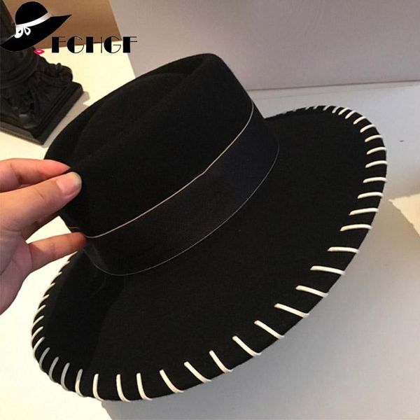 stingy brim hats fghgf women fashion winter pure wool wide hat fedora felt boater party band trilby floppy cap, Blue;gray
stingy brim hats fghgf women fashion winter pure wool wide hat fedora felt boater party band trilby floppy cap, Blue;gray