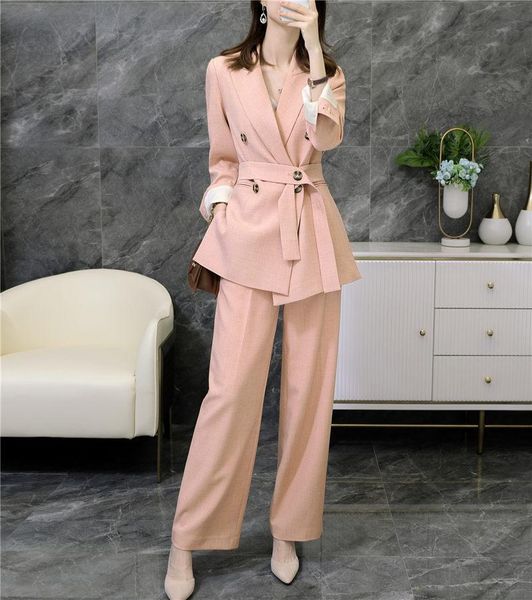 women's two piece pants large size korean suit spring and autumn mid-length blazer jacket wide leg set ladies outfits zh1527, White
women's two piece pants large size korean suit spring and autumn mid-length blazer jacket wide leg set ladies outfits zh1527, White