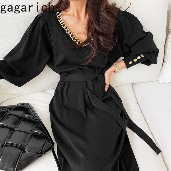 casual dresses gagarich women dress korea autumn winter elegant v-neck stitching design loose lace up waist lantern sleeve knitted vestidos, Black;gray
casual dresses gagarich women dress korea autumn winter elegant v-neck stitching design loose lace up waist lantern sleeve knitted vestidos, Black;gray