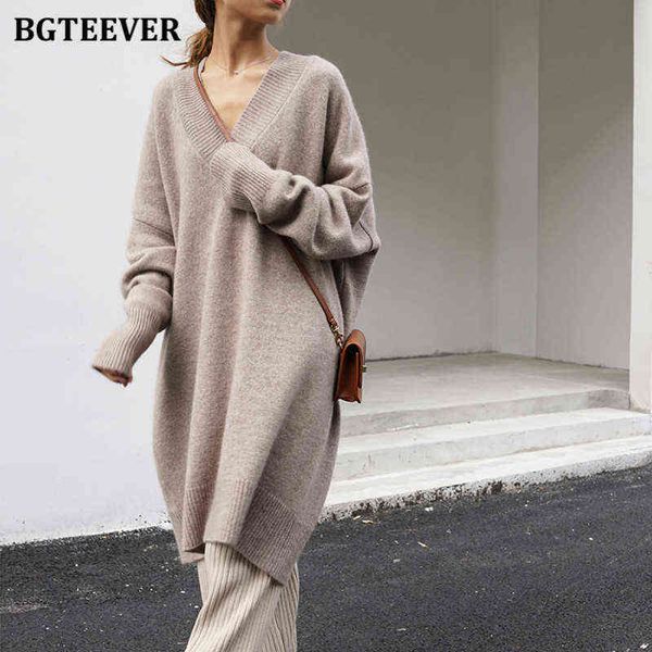 bgteever chic stylish oversized v-neck sweater midi dress long sleeve thick warm autumn winter loose female knitted dress 2020 g1214, Black;gray
bgteever chic stylish oversized v-neck sweater midi dress long sleeve thick warm autumn winter loose female knitted dress 2020 g1214, Black;gray
