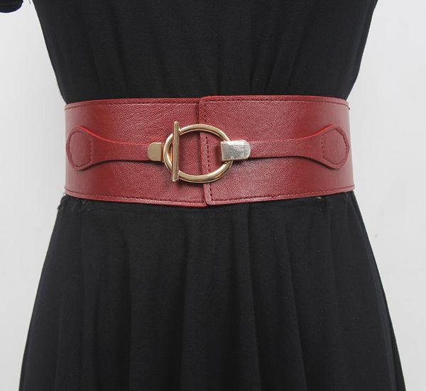belts women's runway fashion pu leather elastic cummerbunds female dress corsets waistband decoration wide belt r2709, Black;brown
belts women's runway fashion pu leather elastic cummerbunds female dress corsets waistband decoration wide belt r2709, Black;brown