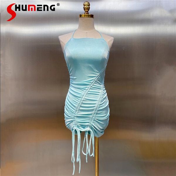 casual dresses 2021 summer sweet solid color drawstring slimming short dress women's backless halter tight for female, Black;gray
casual dresses 2021 summer sweet solid color drawstring slimming short dress women's backless halter tight for female, Black;gray