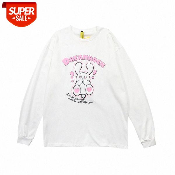 rabbit flocking printed long-sleeved t-shirt men's bf lazy style loose round neck couple compassionate #qc0p, White;black
rabbit flocking printed long-sleeved t-shirt men's bf lazy style loose round neck couple compassionate #qc0p, White;black