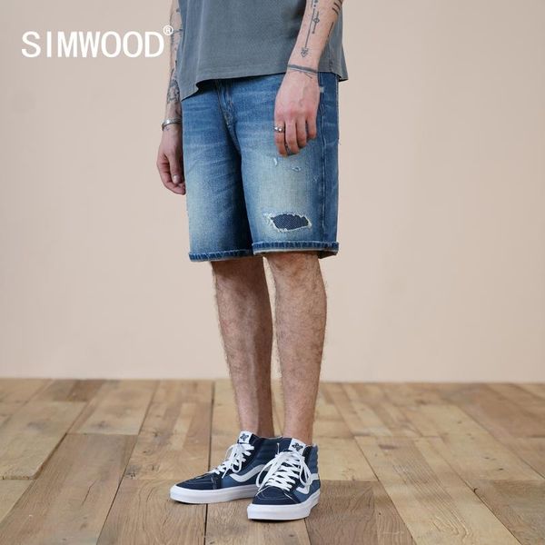 men's shorts simwood 2021 summer ripped denim men fashion oversize patchwork vintage loose plus size brand clothing, White;black
men's shorts simwood 2021 summer ripped denim men fashion oversize patchwork vintage loose plus size brand clothing, White;black