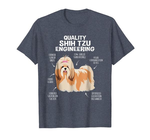 Quality Shih Tzu Engineering Anatomy Dog Lover Gift T-Shirt, Mainly pictures