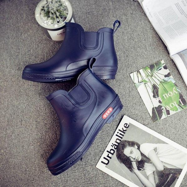 boots ankle round toe flat rubber women waterproof rainboots solid pvc non-slip rain leisure shoes, Black
boots ankle round toe flat rubber women waterproof rainboots solid pvc non-slip rain leisure shoes, Black