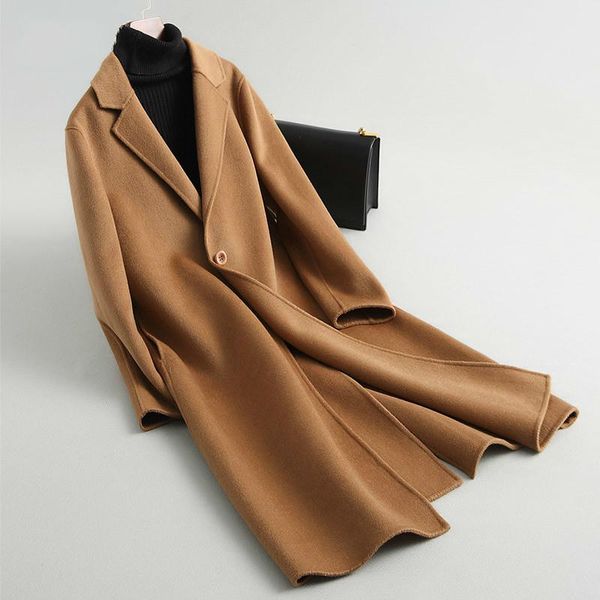 women's wool & blends kmetram double-side coat female jacket woman spring 2021 woolen long women vintage jackets chaqueta mujer my2535, Black
women's wool & blends kmetram double-side coat female jacket woman spring 2021 woolen long women vintage jackets chaqueta mujer my2535, Black