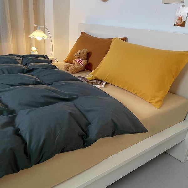 bedding sets set solid color single double size bedclothes plain dyed quilt cover minimalist style flat/fitted sheet pillowcase
bedding sets set solid color single double size bedclothes plain dyed quilt cover minimalist style flat/fitted sheet pillowcase