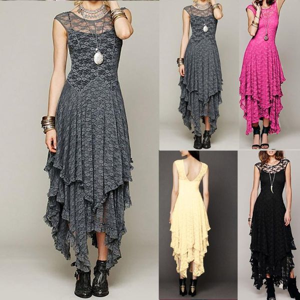 casual dresses @ women elegant party long dress lace double layered ruffled trimming low v-back plus size vintage, Black;gray
casual dresses @ women elegant party long dress lace double layered ruffled trimming low v-back plus size vintage, Black;gray