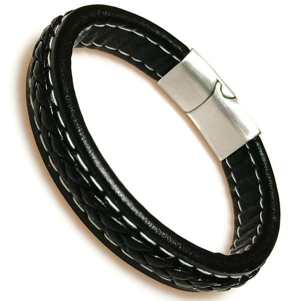 tennis stainless steel bracelet men genuine leather bracelets simple style ladies black color for women, Golden;silver
tennis stainless steel bracelet men genuine leather bracelets simple style ladies black color for women, Golden;silver