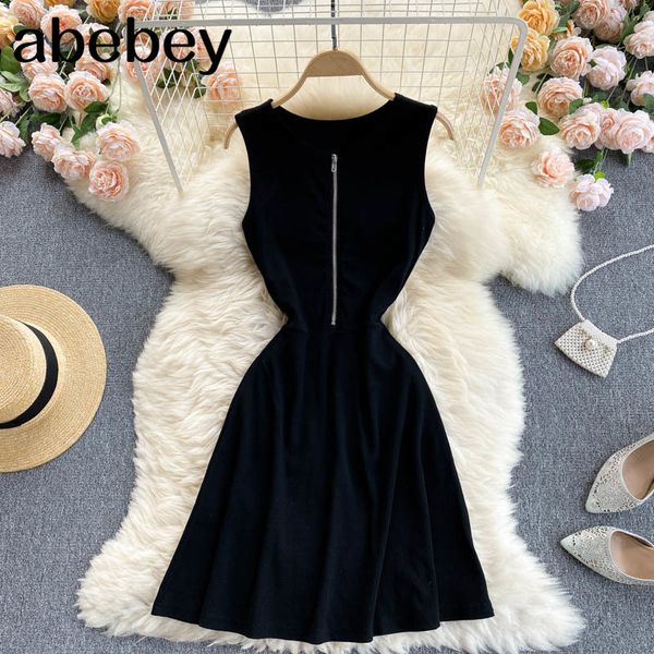 women zipper dress korean o neck short sleeve party es summer fashion streetwear 210512, Black;gray
women zipper dress korean o neck short sleeve party es summer fashion streetwear 210512, Black;gray