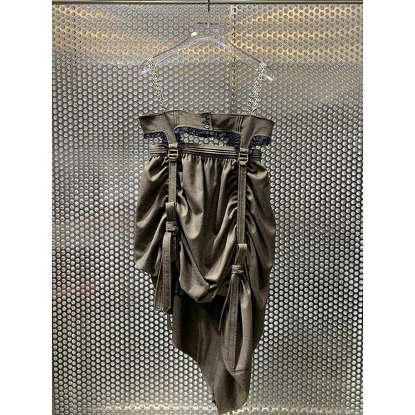 casual dresses 11.25 autumn winter fashion ruched asymmetrical women temperament sleeveless chain spaghetti strap dress, Black;gray
casual dresses 11.25 autumn winter fashion ruched asymmetrical women temperament sleeveless chain spaghetti strap dress, Black;gray