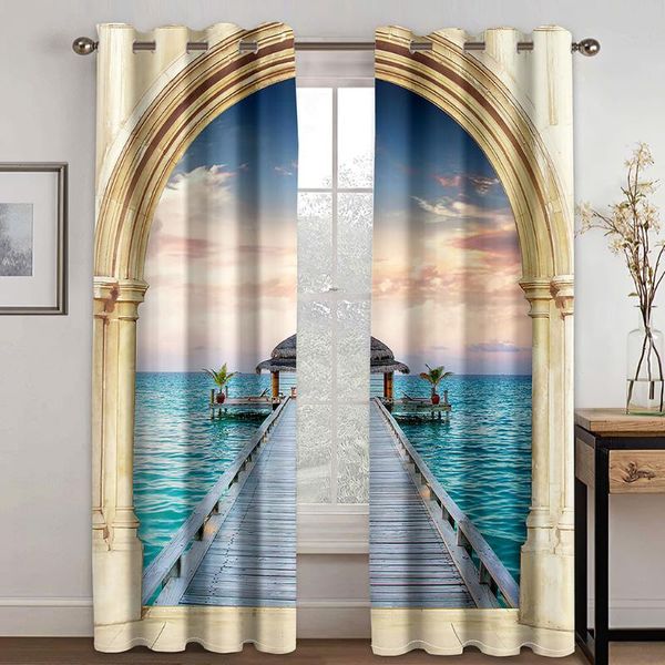 custom 3d curtain fabric blue seaside curtains modern living room decoration & drapes
custom 3d curtain fabric blue seaside curtains modern living room decoration & drapes
