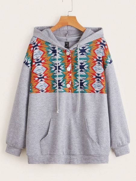 emery rose geo print kangaroo pocket drop shoulder drawstring hoodie n8bv#, White;black
emery rose geo print kangaroo pocket drop shoulder drawstring hoodie n8bv#, White;black