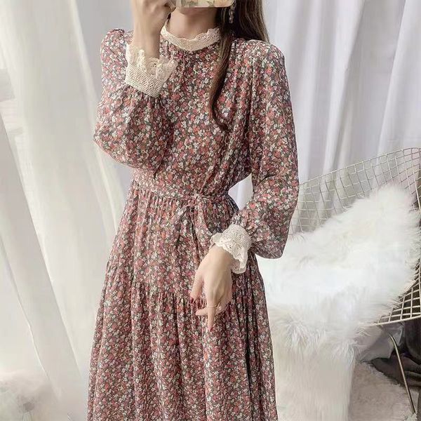 2021 vintage floral print long sleeve spring elegant dress bohemian women a507, Black;gray
2021 vintage floral print long sleeve spring elegant dress bohemian women a507, Black;gray
