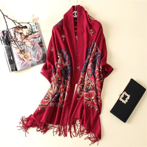 scarves women scarf embroider flower winter cashmere lady shawls wraps female pashmina echarpe, Blue;gray
scarves women scarf embroider flower winter cashmere lady shawls wraps female pashmina echarpe, Blue;gray