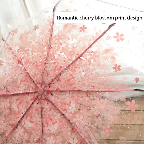 umbrellas 2021 1pc three fold umbrella women transparent clear cherry blossom mushroom apollo sakura folding sunshade rain
umbrellas 2021 1pc three fold umbrella women transparent clear cherry blossom mushroom apollo sakura folding sunshade rain