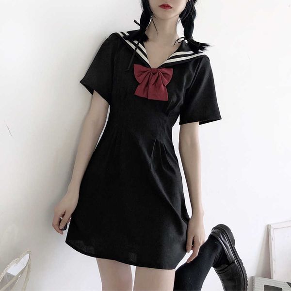 party dresses harajuku vintage women sailor collar summer lolita bow cute school uniforms soft girl kawaii anime cosplay short dre, White;black
party dresses harajuku vintage women sailor collar summer lolita bow cute school uniforms soft girl kawaii anime cosplay short dre, White;black