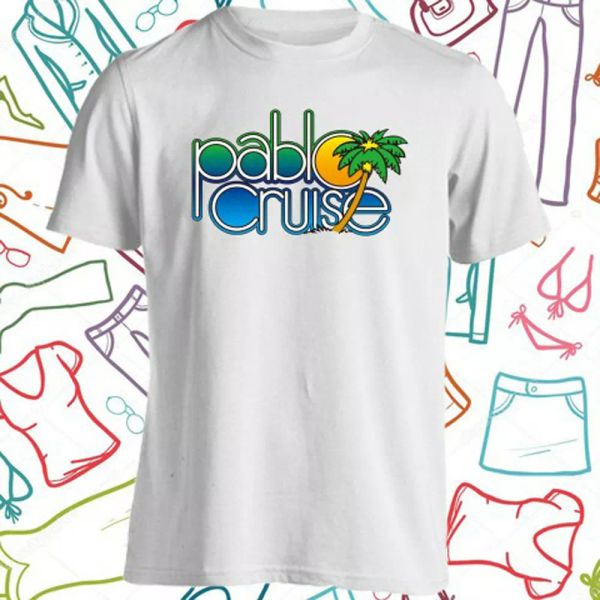 step brothers pablo cruise men's white t-shirt size s to 3xl, White;black 
step brothers pablo cruise men's white t-shirt size s to 3xl, White;black