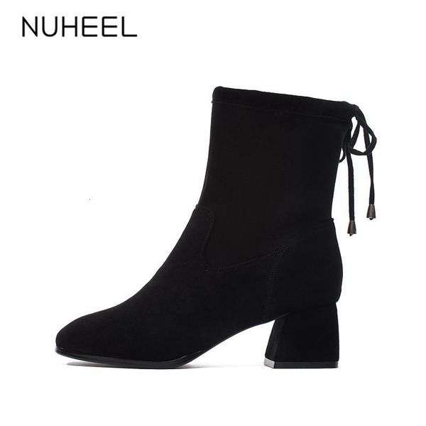 boots nuheel women's shoes winter fashion wild square head ankle solid color high heel casual tide nzsq, Black
boots nuheel women's shoes winter fashion wild square head ankle solid color high heel casual tide nzsq, Black